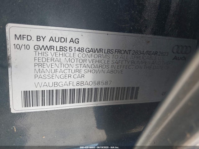 2011 AUDI S4 WAUBGAFL8BA058587 Photo 8