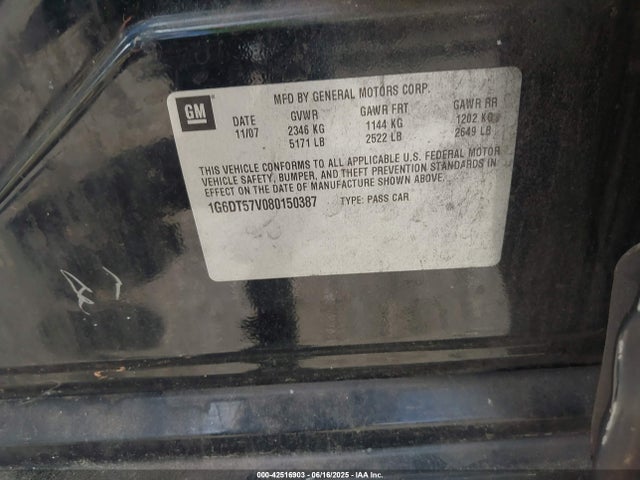 2008 CADILLAC CTS 1G6DT57V080150387 Photo 8