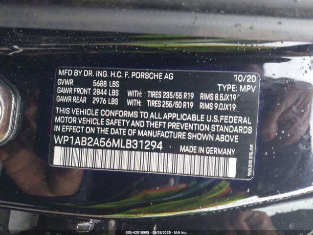 2021 PORSCHE MACAN WP1AB2A56MLB31294 Photo 8