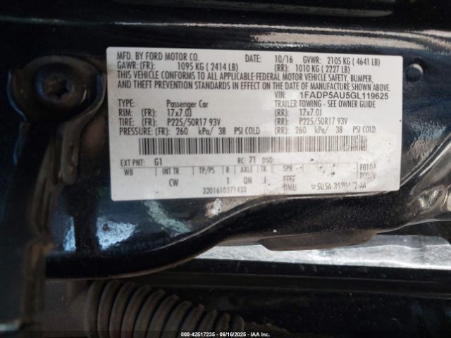1FADP5AU5GL119625 Ford 2016