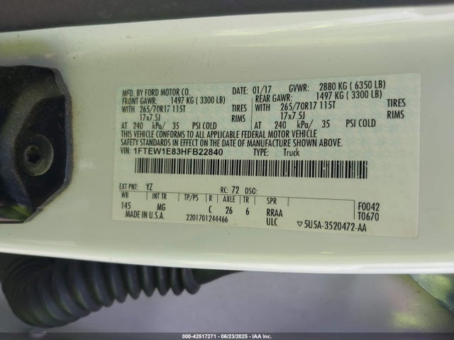 Ford F-150 Xlt 2017 1FTEW1E83HFB22840 Image 9