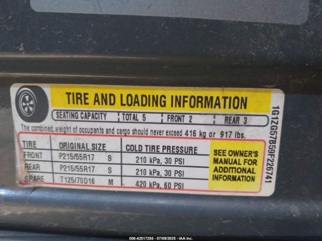 2009 CHEVROLET MALIBU 1G1ZG57B59F226741 Photo 8
