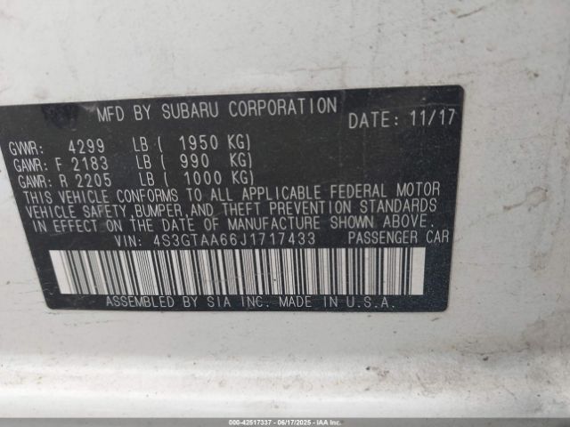 2018 SUBARU IMPREZA 4S3GTAA66J1717433 Photo 8