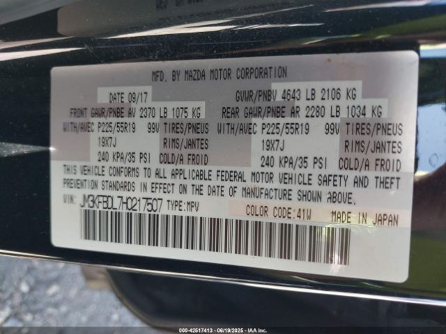 2017 MAZDA CX-5 JM3KFBDL7H0217507 Photo 8