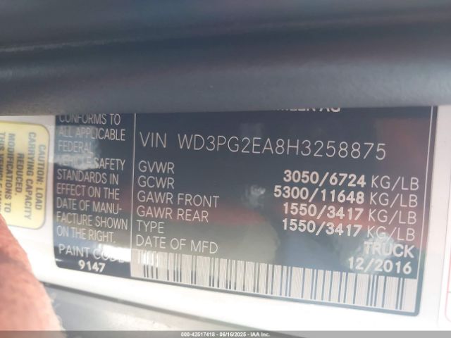 WD3PG2EA8H3258875 Mercedes-Benz m274