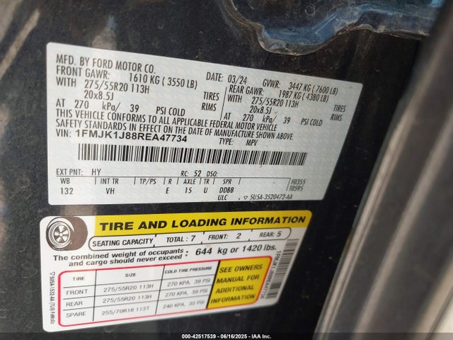 1FMJK1J88REA47734 Ford gtdi-standard