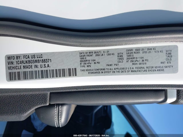 Jeep 2021 2021 1C4RJKBG5M8188371 Image 9