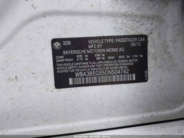 2013 BMW 328I WBA3B5G55DNS04742 Photo 8