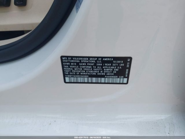 2014 VOLKSWAGEN PASSAT 1VWBT7A3XEC042650 Photo 8