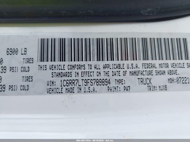 RAM 2015 2015 1C6RR7LT9FS789894 Image 9