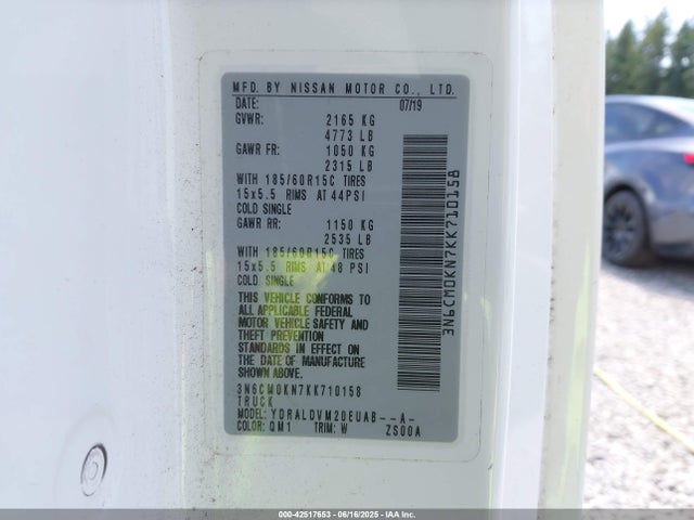 3N6CM0KN7KK710158 Nissan 2019