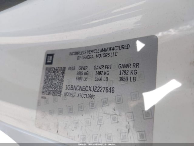 1GBNCNECXJZ227646 Chevrolet l83 - sidi: spark ignited direct injection, vvt: variable valve timing, afm, e85 max, alum