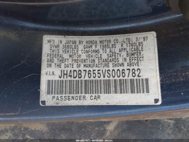 1997 ACURA INTEGRA JH4DB7655VS006782 Photo 8