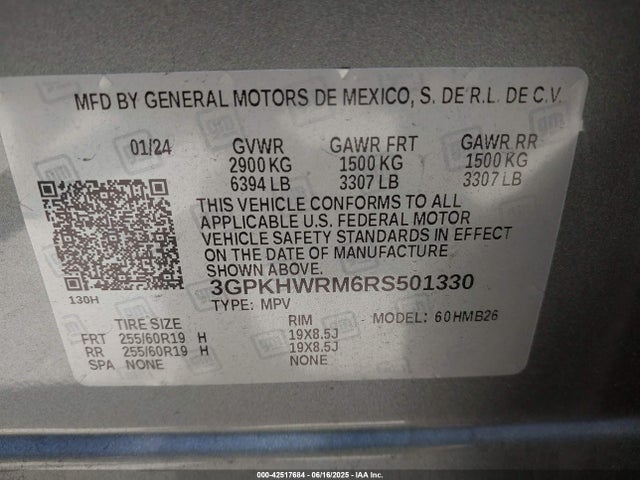 Honda x0b+ec5 2024 3GPKHWRM6RS501330 Image 9
