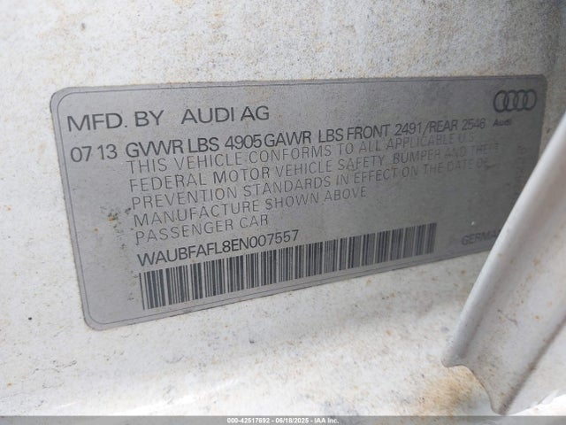 Audi flex fuel engine 2014 WAUBFAFL8EN007557 Image 9