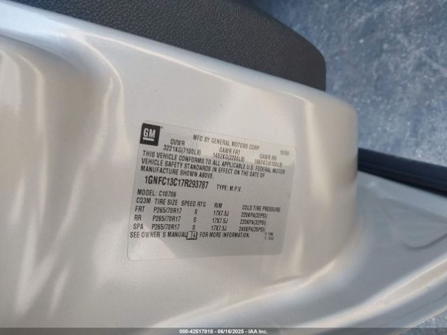 2007 CHEVROLET TAHOE 1GNFC13C17R293787 Photo 8