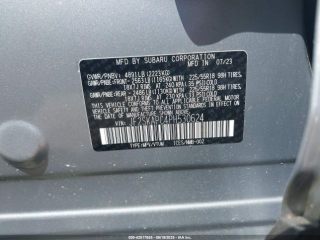 2023 SUBARU FORESTER JF2SKAPC4PH530624 Photo 8