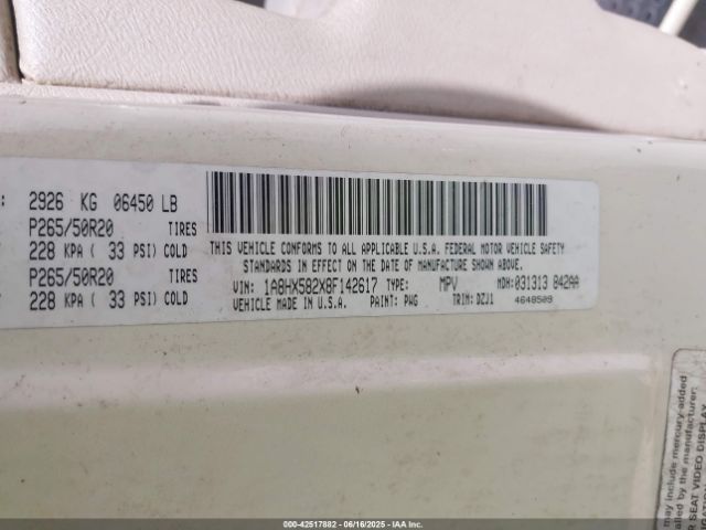 2008 CHRYSLER ASPEN 1A8HX582X8F142617 Photo 8