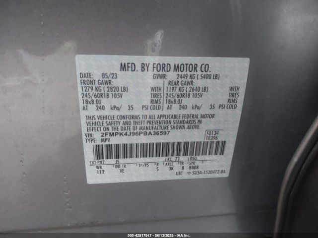 2023 FORD EDGE 2FMPK4J96PBA36597 Photo 8