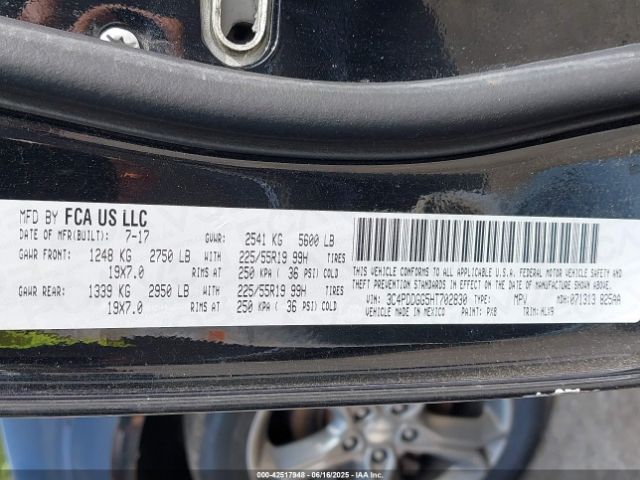 2017 DODGE JOURNEY 3C4PDDGG5HT702830 Photo 8