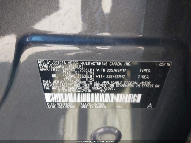 2018 TOYOTA RAV4 2T3ZFREV6JW471484 Photo 8