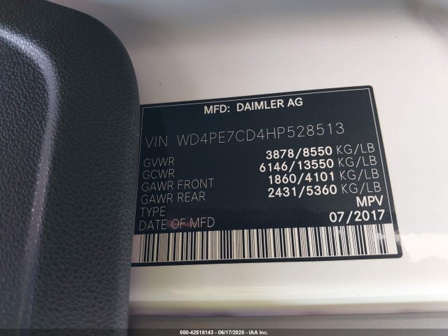 WD4PE7CD4HP528513 Mercedes-Benz om642