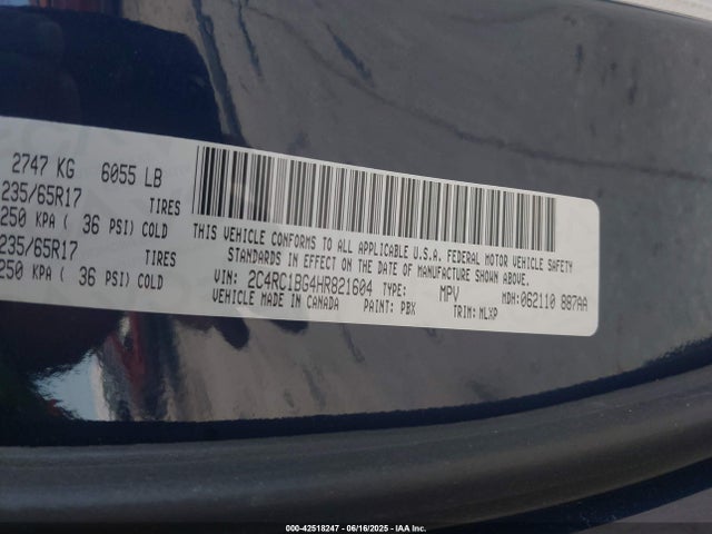 Chrysler Pacifica 2017 2C4RC1BG4HR821604 Image 9