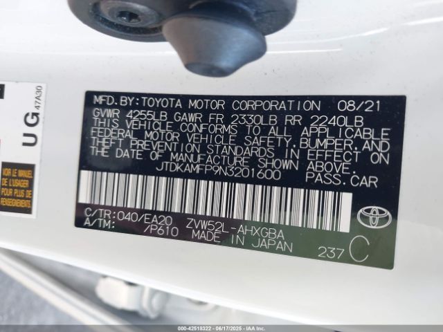2022 TOYOTA PRIUS PRIME JTDKAMFP9N3201600 Photo 8