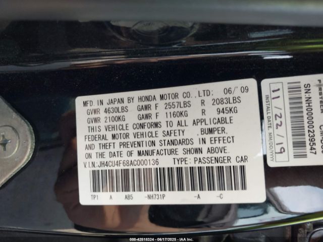 2010 ACURA TSX JH4CU4F68AC000136 Photo 8