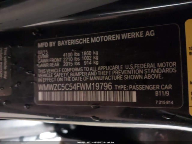 2015 MINI COUNTRYMAN WMWZC5C54FWM19796 Photo 8