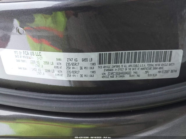 2C4RC1BG8HR684683 Chrysler Pacifica