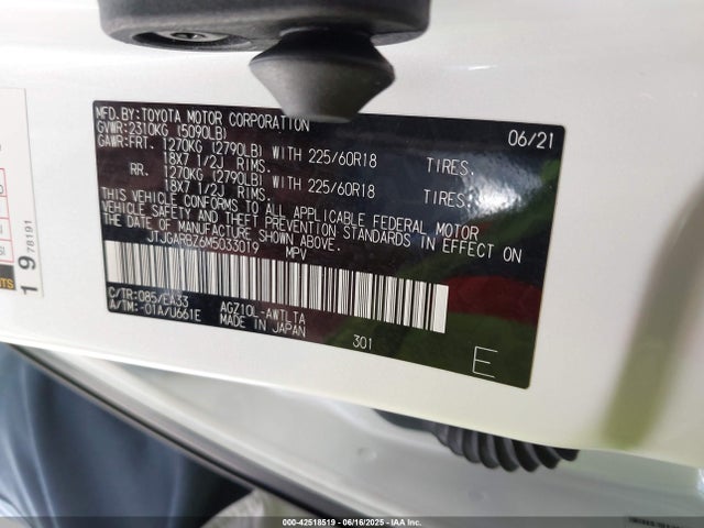 JTJGARBZ6M5033019 Lexus 8ar-fts