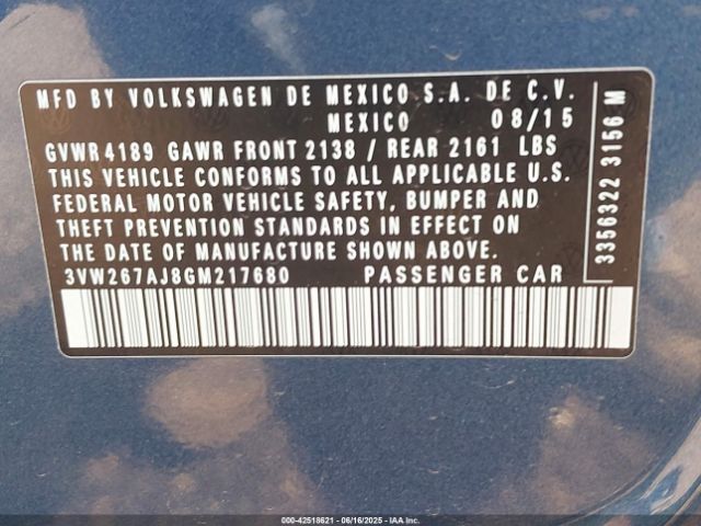 3VW267AJ8GM217680 Volkswagen Jetta
