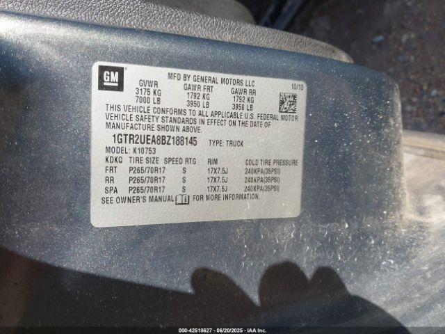 2011 GMC SIERRA 1500 1GTR2UEA8BZ188145 Photo 8