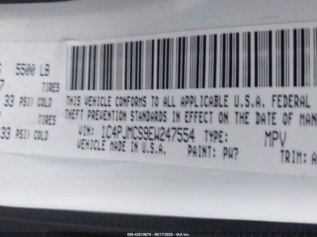 1C4PJMCS9EW247554 Jeep Cherokee Latitude