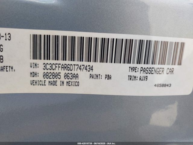 2013 FIAT 500 3C3CFFAR6DT747434 Photo 8