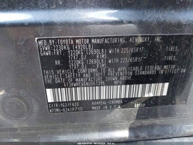 2022 TOYOTA RAV4 HYBRID 4T3RWRFV6NU061336 Photo 8
