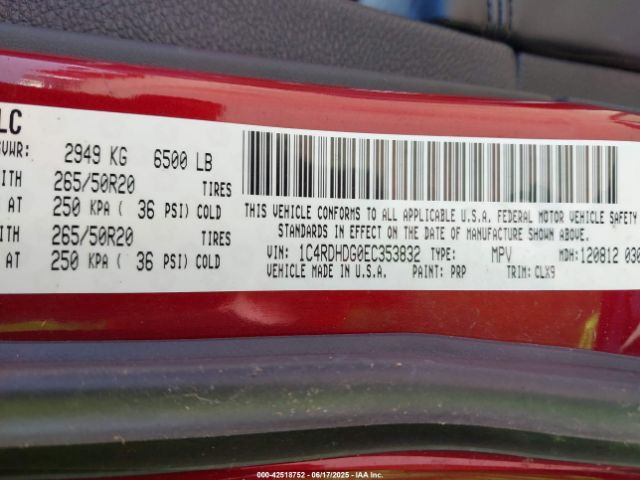 2014 DODGE DURANGO 1C4RDHDG0EC353832 Photo 8