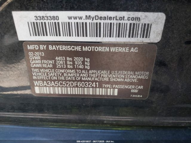 2013 BMW 328I WBA3A5C52DF603241 Photo 8