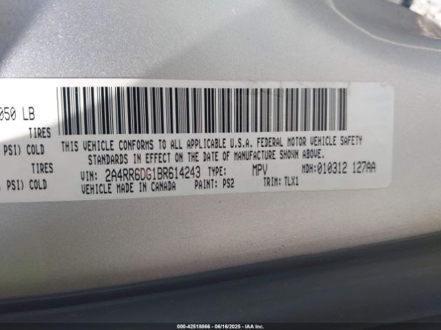 2011 CHRYSLER TOWN & COUNTRY 2A4RR6DG1BR614243 Photo 8