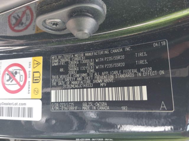 2018 LEXUS RX 350 2T2BZMCA6JC149333 Photo 8