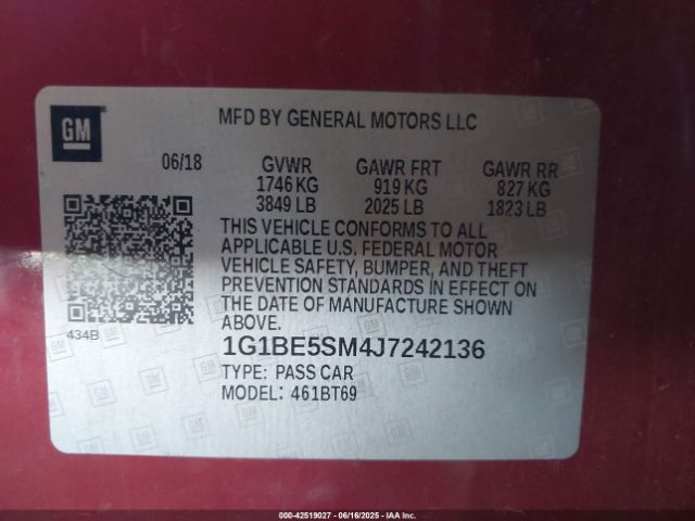 2018 CHEVROLET CRUZE 1G1BE5SM4J7242136 Photo 8