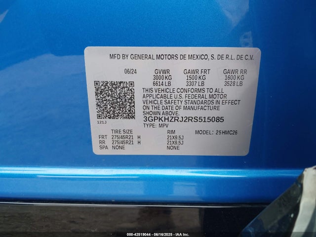 3GPKHZRJ2RS515085 Honda x0c+ec5