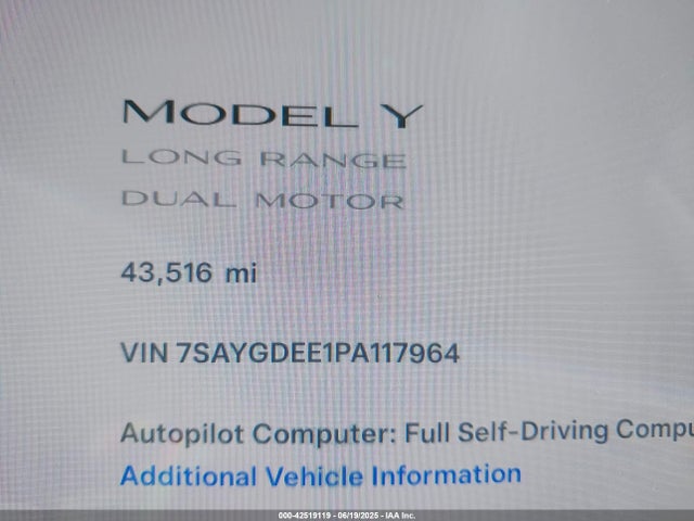 7SAYGDEE1PA117964 Tesla 2023