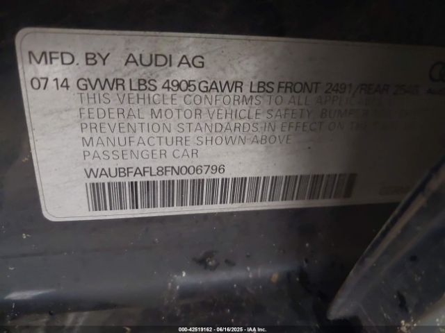 2015 AUDI A4 WAUBFAFL8FN006796 Photo 8
