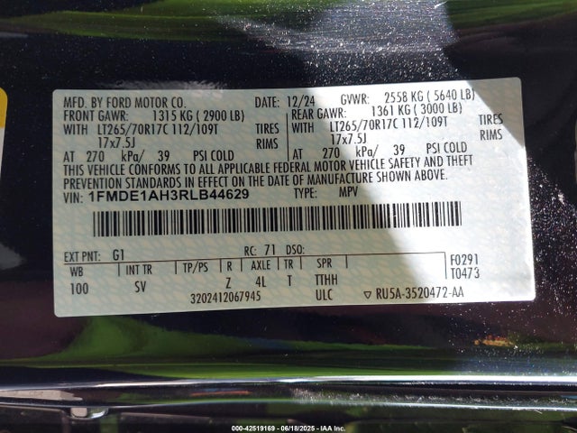 Ford ecoboost 2024 1FMDE1AH3RLB44629 Image 9