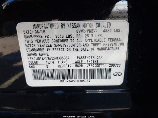 Infiniti 2016 2016 JN1EV7AP2GM305064 Image 9