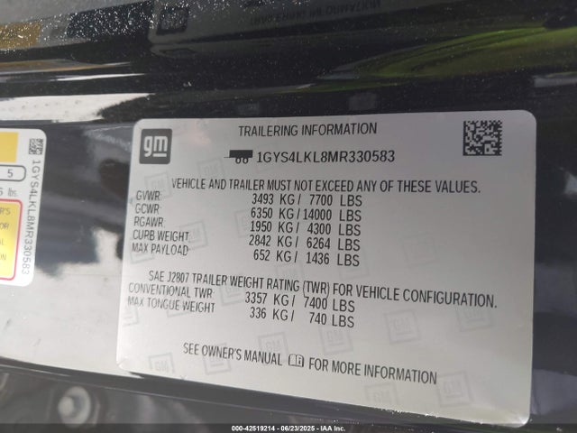 2021 CADILLAC ESCALADE ESV 1GYS4LKL8MR330583 Photo 8