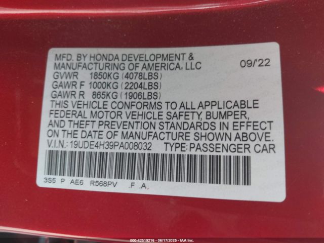 2023 ACURA INTEGRA 19UDE4H39PA008032 Photo 8