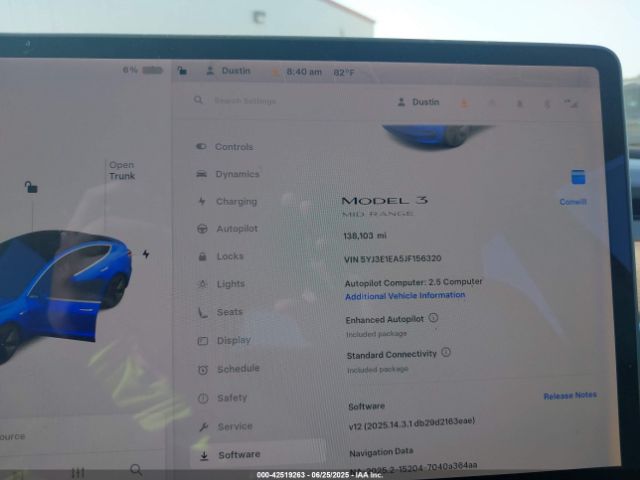 2018 TESLA MODEL 3 5YJ3E1EA5JF156320 Photo 6